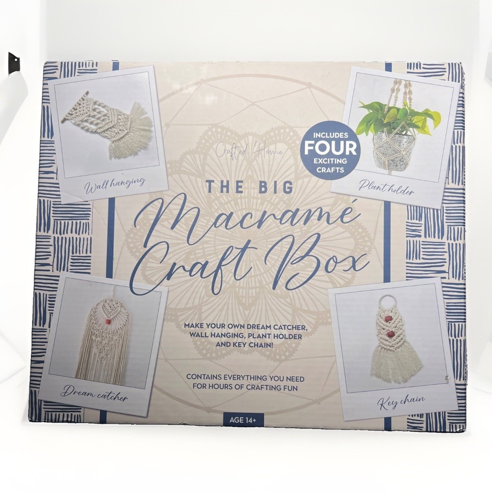 Macramé Craft Box 4 Crafts By Professor Puzzle Bohemian Hobo NIB Sealed Gift